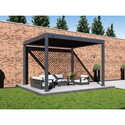 Pergola Grand Tuscan 1012 | inkl. Lamellendach 370 x 310 cm Anthrazit