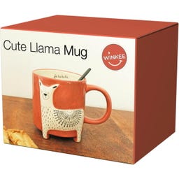 Winkee Cute Animal Kaffemugg - Lama