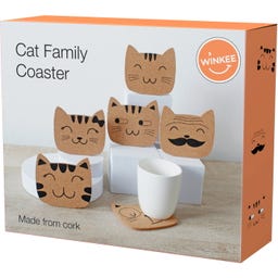 Winkee Cat Family Korkuntersetzer - 1 Stk