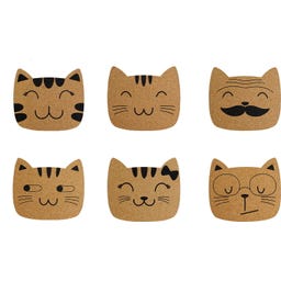 WINKEE Sottobicchieri in Sughero - Cat Family - 1 pz.