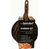 Berndorf 3-Piece Pan Set Wood / Marbled Look