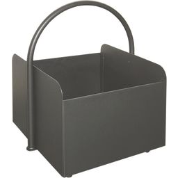 Wood and Pellet Basket Coated in Anthracite