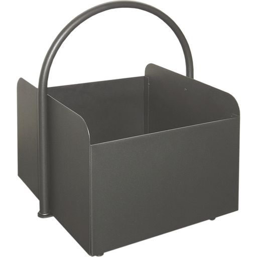 Wood and Pellet Basket Coated in Anthracite - 1 item