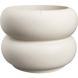 elho amber roll Planter, low 60 cm - linen white
