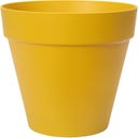 Pflanzgefäß loft urban rund mit Rollen 50 cm - ocker