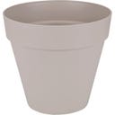 Pot de Fleurs loft urban Rond avec Roulettes 50 cm - gris chaud