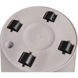 Pot de Fleurs loft urban Rond avec Roulettes 50 cm - gris chaud
