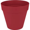 loft urban Planter, round with castors 50 cm - theatre red