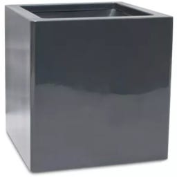 fleur ami Pflanzgefäß Premium Cubus anthrazitgrau - H: 50cm, 50x50cm