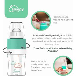 Sleepy Bottle - Baby Bottle Warmer and Preparer - Minty Green