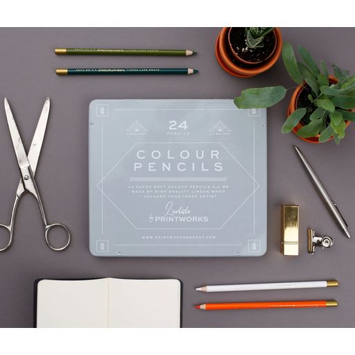 Printworks 24 Coloured Pencils - Classic - 1 item