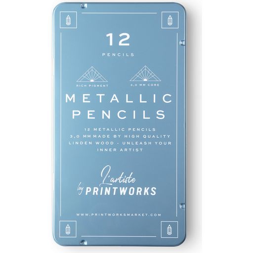 Printworks 12 barvnih svinčnikov - metalik - 1 kos