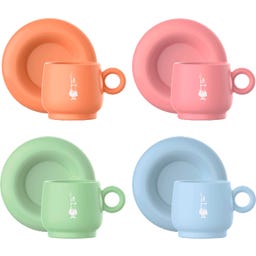 Mercato Della Frutta Espressotassen und Untertassen 4er-Set – Farbenmix - 1 Stk