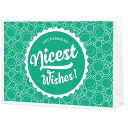 "Nicest Wishes" Presentkort att skriva ut själv