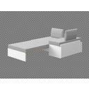Flexa WHITE/NOR Sofa-Modul für Hochbett 184 cm - 1 Stk