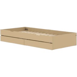 Flexa Lit Gigogne WHITE avec 2 Tiroirs - sable