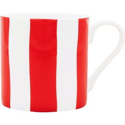 Eulenschnitt Tasse Streifen - rot