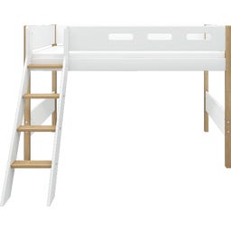 NOR Semi-High Bed 200x90 cm with Inclined Ladder - 1 item