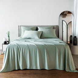 Bambaw Cozy Bambusz lepedő 180 x 290 cm - Sea Glass