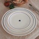 Eulenschnitt Assiette à Petit-Déjeuner Ronde, 20,5 cm - Cœur bleu foncé