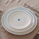 Eulenschnitt Okrogel desertni krožnik, 20,5 cm - svetlo modro srce
