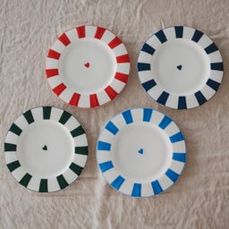 Eulenschnitt Speiseteller Wellig 25,6 cm - rot Herz