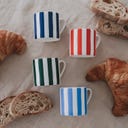 Eulenschnitt Kleine Tasse Streifen - rot