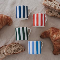 Eulenschnitt Kleine Tasse Streifen - rot