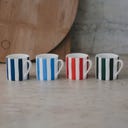 Eulenschnitt Kleine Tasse Streifen - rot