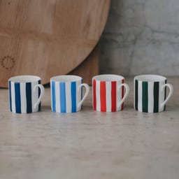 Eulenschnitt Kleine Tasse Streifen - rot