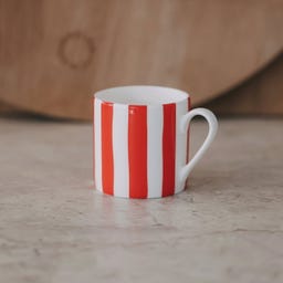 Eulenschnitt Kleine Tasse Streifen - rot