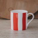 Eulenschnitt Tasse Streifen - rot