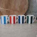 Eulenschnitt Tasse Streifen - rot