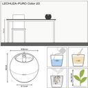 Lechuza PURO Table Planter Color 20 - White