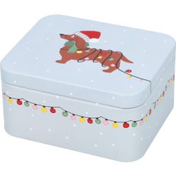 Birkmann Geschenkbox Xmas Dachshund, hellgrau - 1 Stk