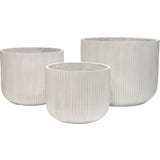 fleur ami Linea Pflanzgef&auml;&szlig; wei&szlig;, 3er Set