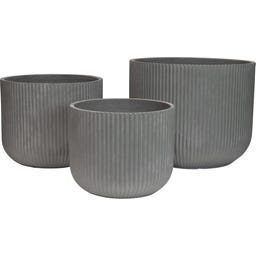 fleur ami Linea Pflanzgefäß grau, 3er Set