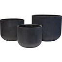 fleur ami Linea Pflanzgefäß anthrazit, 3er Set