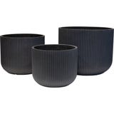 fleur ami Linea Pflanzgef&auml;&szlig; anthrazit, 3er Set