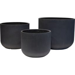 fleur ami Linea Pflanzgefäß anthrazit, 3er Set
