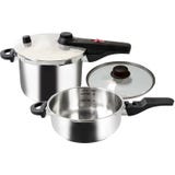 KELOmat Snelkookset 22 cm, 6 + 3 L + GLD