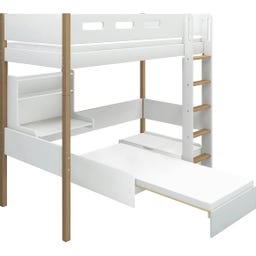 NOR Hochbett 184 cm mit Sofa, Schreibtisch, senkrechter Leiter & Absturzsicherung