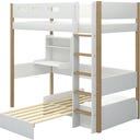NOR Hochbett 184 cm mit Sofa, Schreibtisch, senkrechter Leiter & Absturzsicherung
