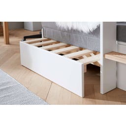 NOR Hochbett 184 cm mit Sofa, Schreibtisch, senkrechter Leiter & Absturzsicherung
