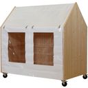 SHELTER Garden Shed/Playhouse with Wheels - 1 set