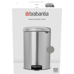 NewIcon - Pattumiera a Pedale 20 L con Inserto in Plastica