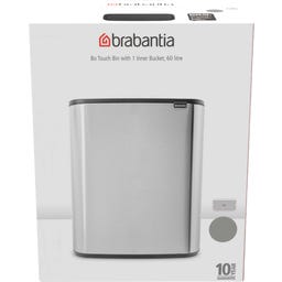 Brabantia Bo Touch Bin, 60 Liter - Soft Grey