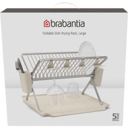 Brabantia SinkSide Faltbares Abtropfgestell, Groß - Soft Beige