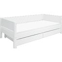 Flexa WHITE Einzelbett mit Schubladen - weiß