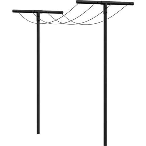 Clothesline Poles, Tubular Steel with Clothesline and Fittings - 1 set